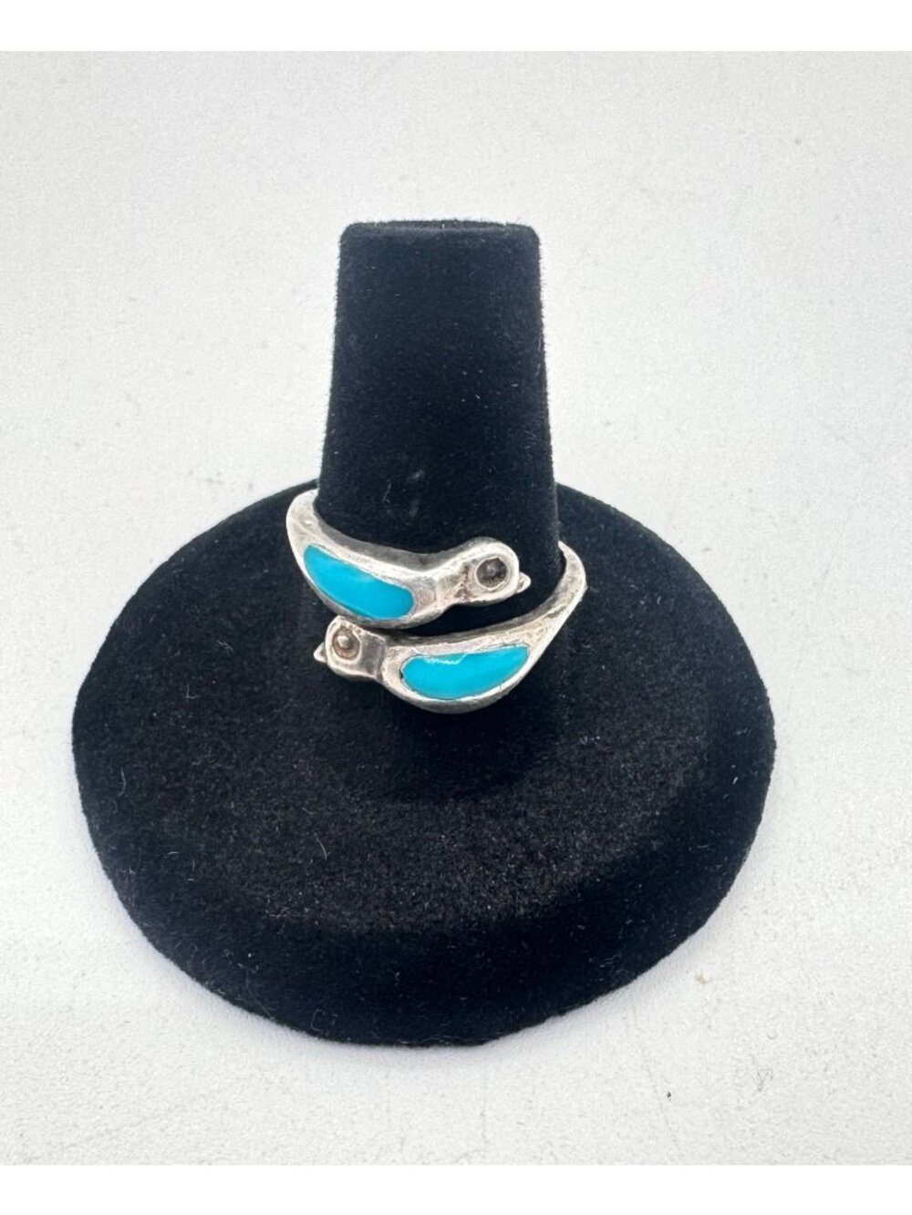 Vintage 2 Birds South Western Boho Sterling Silver Wrap Ring